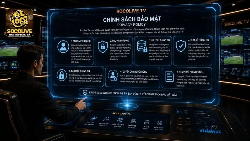 Chính sách bảo mật dữ liệu và thông tin cá nhân của người dùng trên Socolive TV