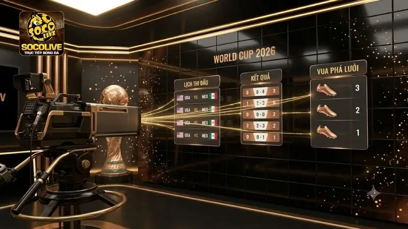 World Cup 2026 với lịch thi đấu, kết quả và danh sách vua phá lưới được cập nhật trên Socolive TV
