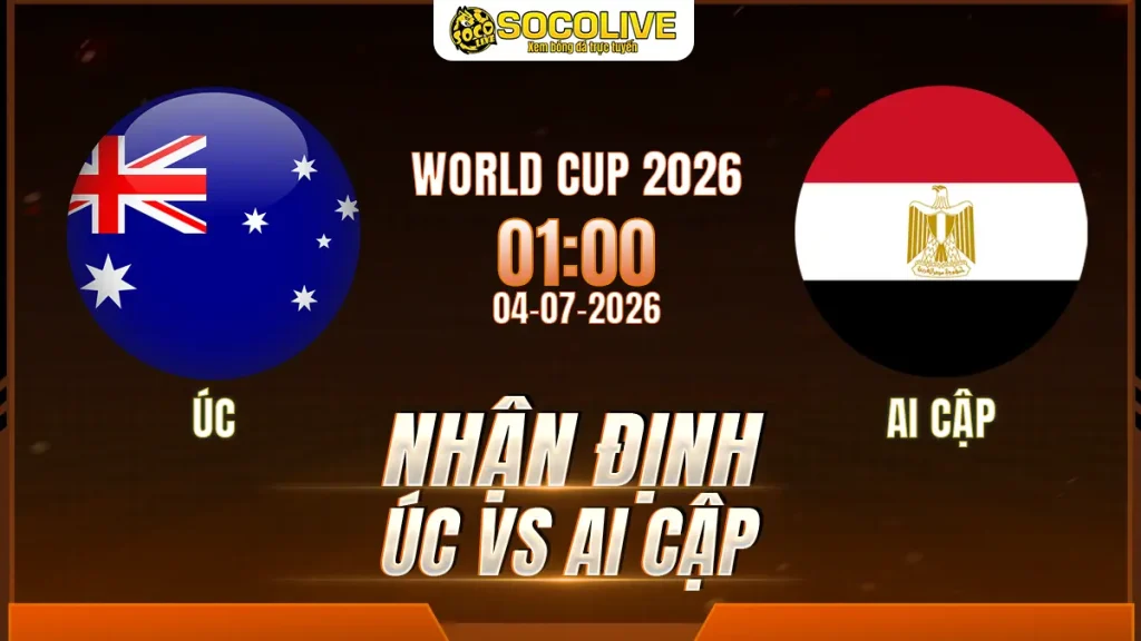 Nhận định Úc vs Ai Cập 04/07 với nhận định trước trận, phân tích phong độ, đội hình dự kiến và tỷ lệ bóng đá mới nhất.